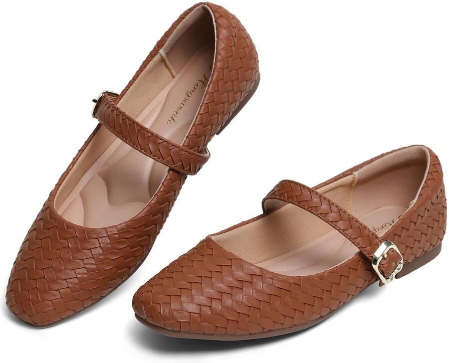 Dailygoods- Ballet Flats met Riem Mary Jane Schoenen Vierkante Neus Dressy Comfortabel Geschikt voor Dameschoenen