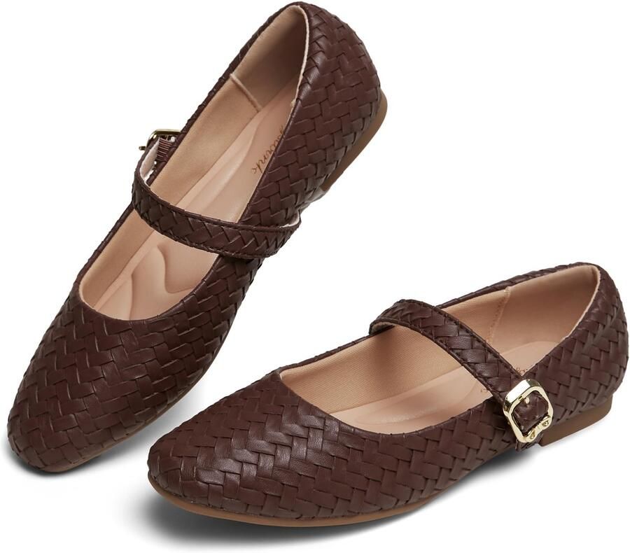Dailygoods- Ballet Flats met Riem Mary Jane Schoenen Vierkante Neus Dressy Comfortabel Perfect voor dagelijks gebruik Dameschoenen