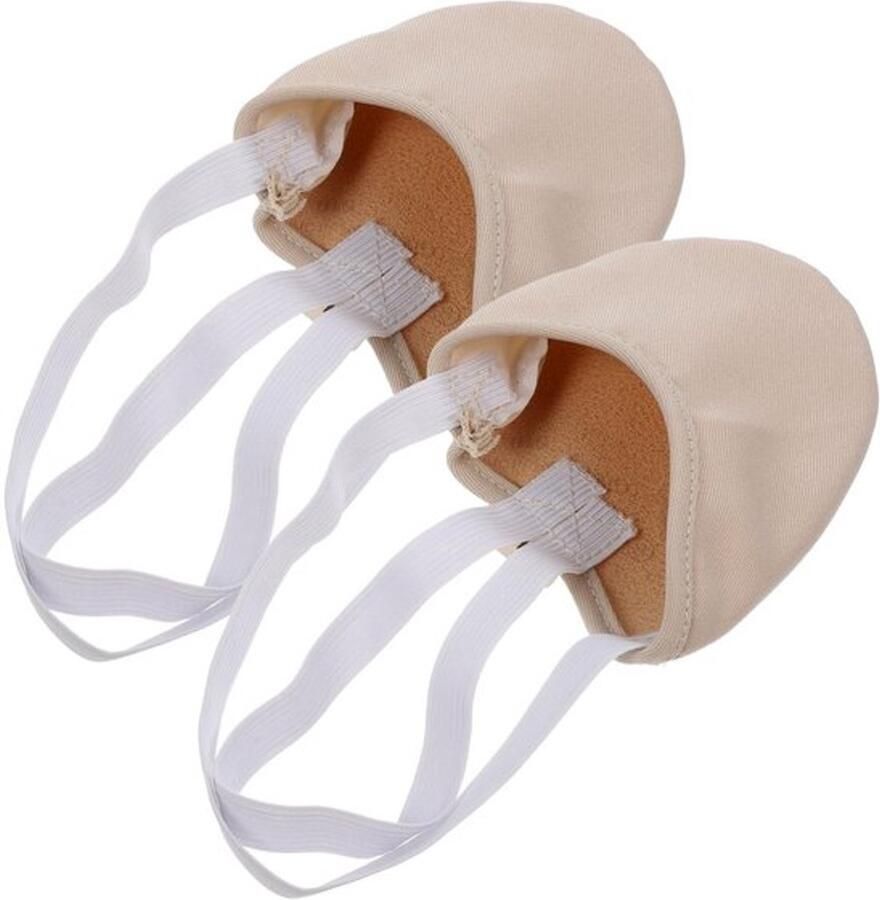 Balletschoen Antislip Halve Zool Dansschoenen Ademend Zacht Ondersteuning voor Spieren Maat XS (Beige) Danssokken