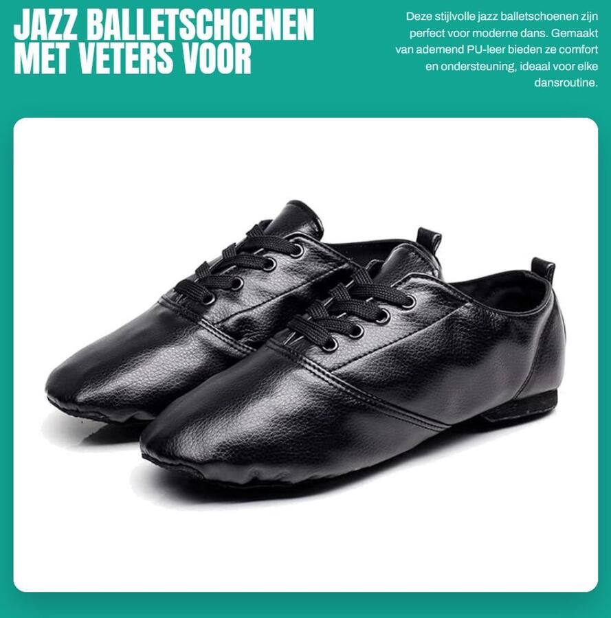 Dailygoods- Balletschoenen Comfortabel Dansschoenen Dames PU-leer Antislip Zool Splitzool Perfect voor Ballet Gymnastiek