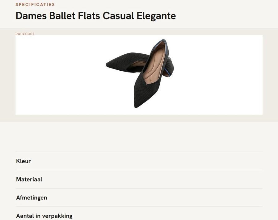 Dailygoods- Balletschoenen Dames Puntige Teen Casual Mode Instappers Platte Ballerina's Opvouwbaar Comfortabele Flats