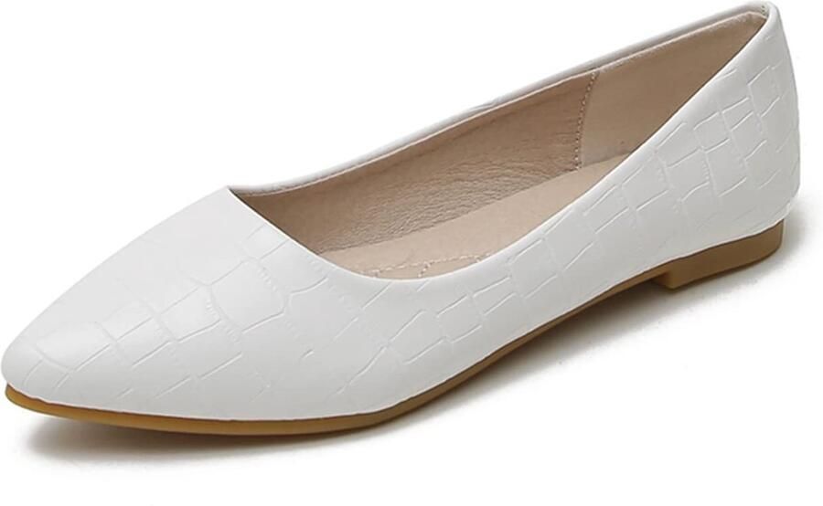 Dailygoods- Balletschoenen Platte Slip-On Ballerina Schoenen Casual Mode Puntige Teen Comfortabele Splitsing Grid Ballet Flats
