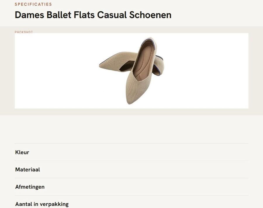 Dailygoods- Balletschoenen Puntige Teen Dames Instappers Casual Ballerina's Opvouwbare Flats Comfortabele Schoenen Kleuren Flat Shoes