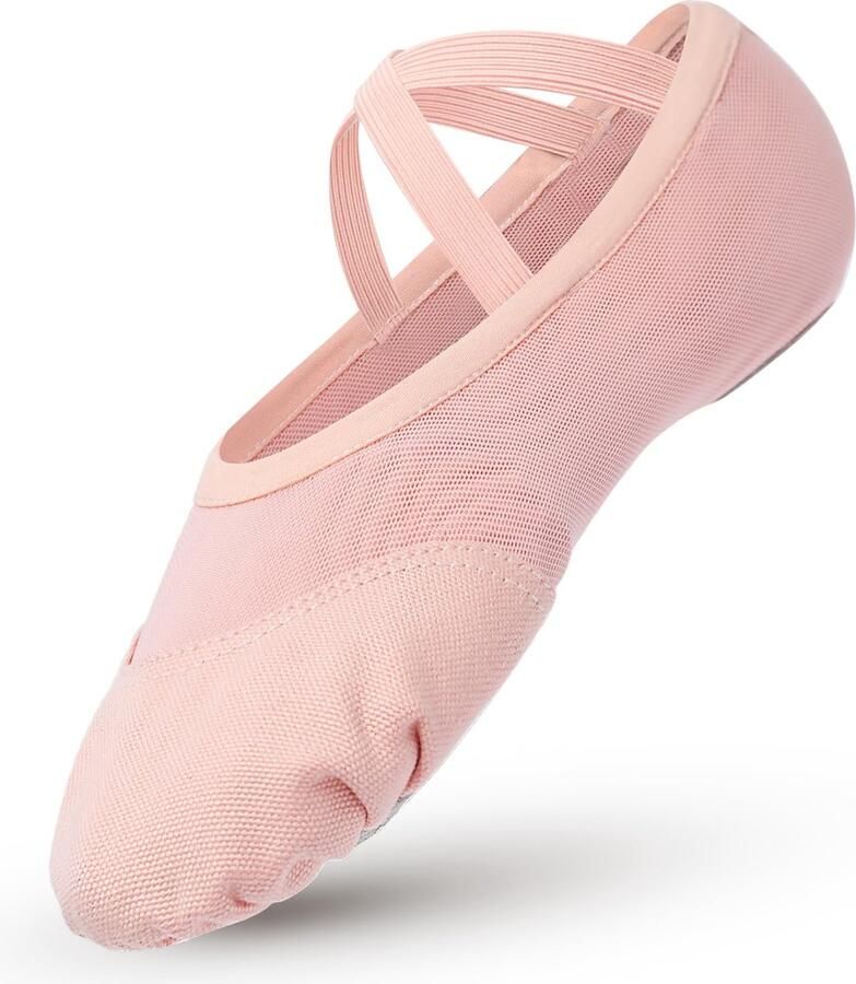 Dailygoods- Balletschoenen Super Comfortabel Balletschoenen Meisje Dansschoenen Kinderen Leren Zool Slijtvast Mesh Perfecte Pasvorm