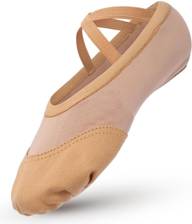 Solidchoice Rekbare Balletschoenen voor Meisjes in Bruin