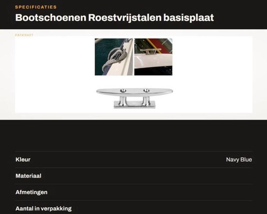 Dailygoods- Basisplaat Roestvrij Staal 316 Gepolijst