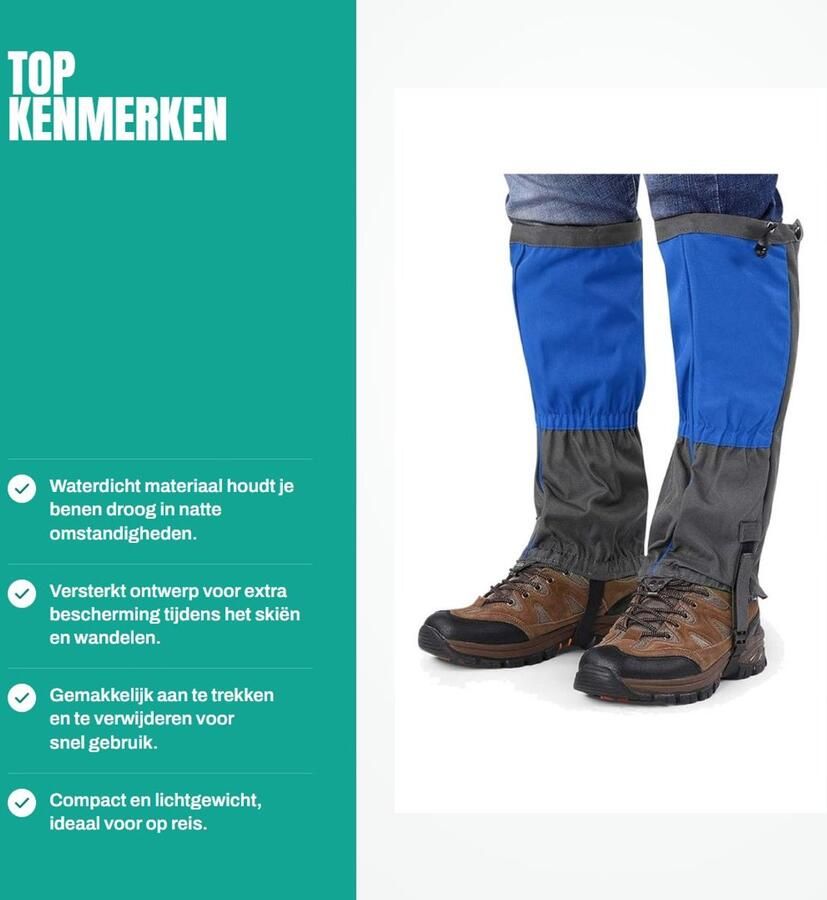 Dailygoods- Beenkappen Waterdicht Sneeuwlegging Wandelschoenen Skiën Klimmen Verstelbaar Oxford-stof 1 Paar Sneeuwleggings