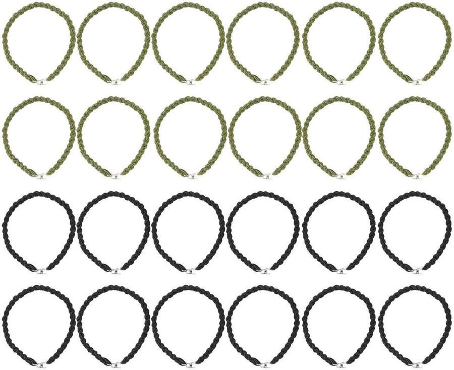 Dailygoods- Beenstukken 24 Stuks Gevlochten Benen Elastische Riem Laarzenbanden Multifunctioneel Duurzaam Materiaal Beenbanden