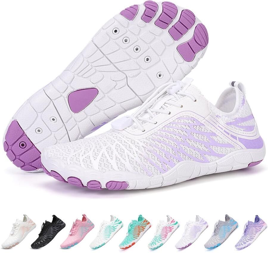 Dailygoods- Blotevoetenschoenen Uniseks Zachte Lichte Sportschoenen Antislipzool Brede Teenbox Sneldrogende Zwemschoenen Comfortabel Ontwerp Barefoot Shoes