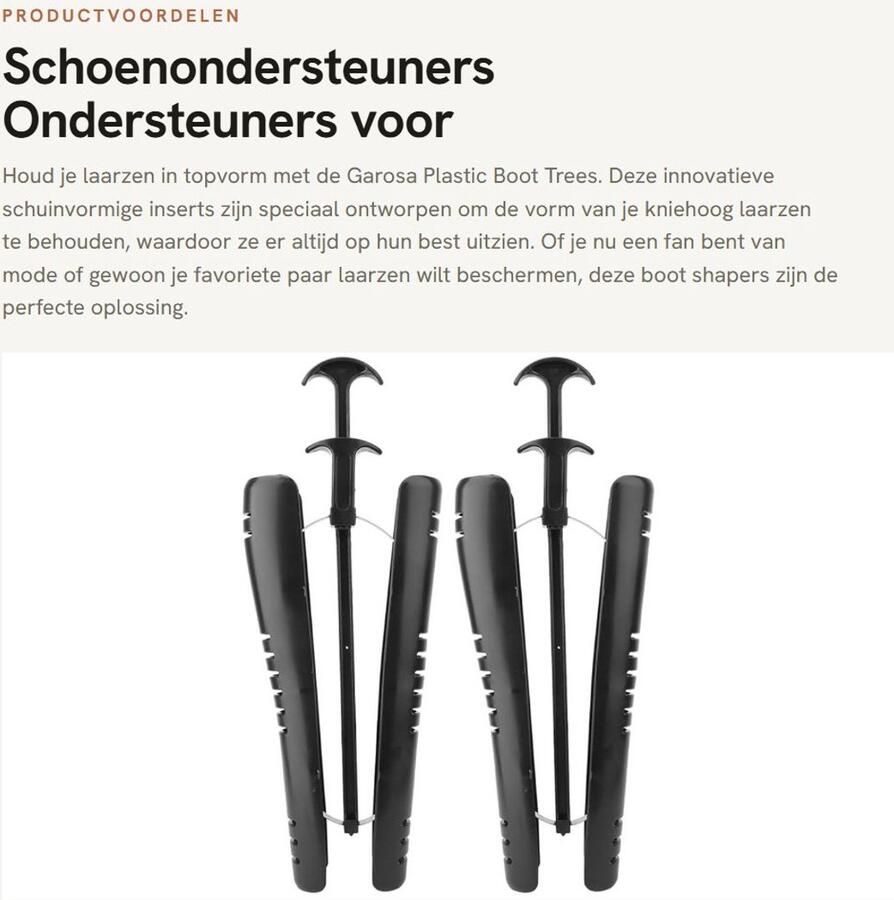 Dailygoods- Boots Shaper Plastic Steun Ondersteuning Vormgeving Voor Kniehoge Laarsjes 1 Paar Laarzensteun