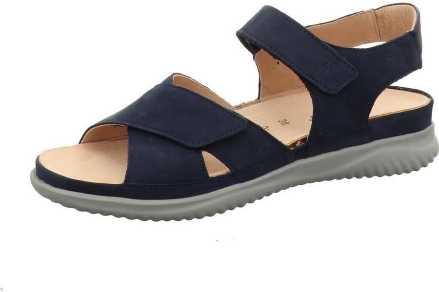 Dailygoods Breeze Sandaal Marineblauw van Echt Leer Dames Sandalen