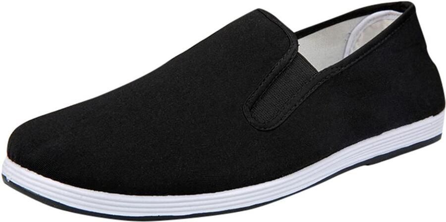 Dailygoods- Canvas Schoenen Verstelbare Pasvorm Heren Schoenen Vrijetijdsschoenen Slip-On Wandelschoenen Minimalistische Schoenen Ademend en Lichtgewicht Herenschoenen
