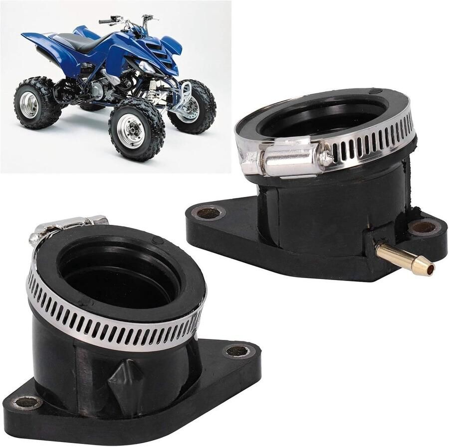 Dailygoods- Carburateur Laarzen Rubber Aluminiumlegering 2 Stuks Inlaatspruitstuk Geschikt voor 660 660R 2001-2005 OEM 5LP 135860100 Carburateurbalg
