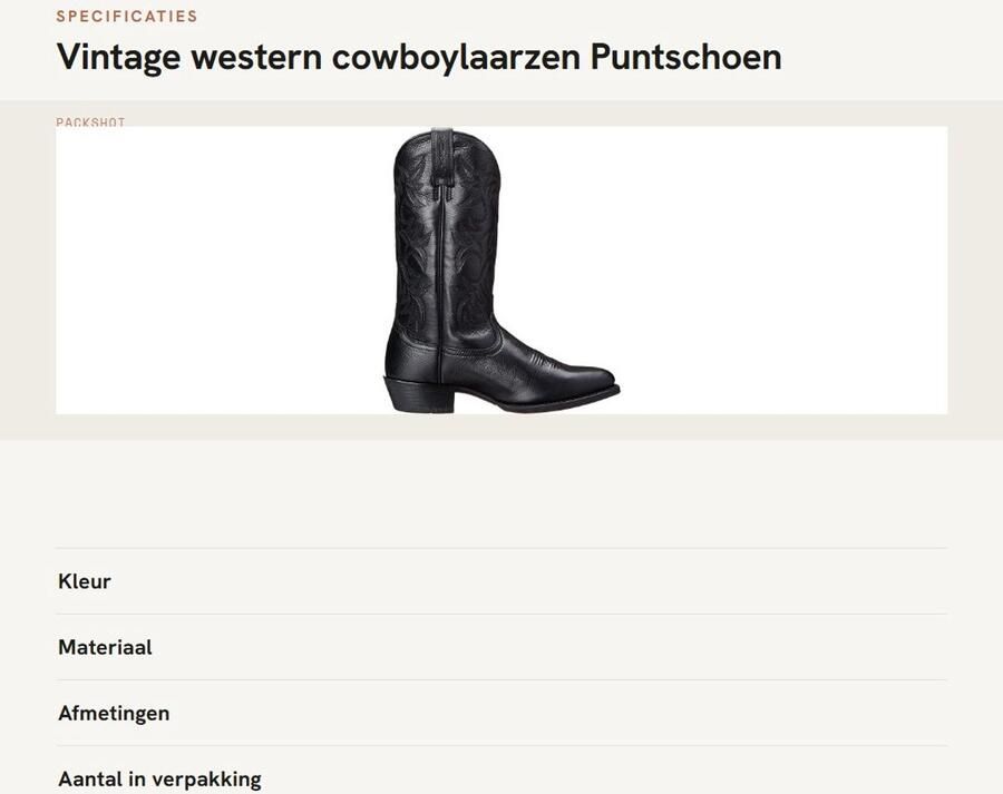 Dailygoods- Cowboylaarzen met geborduurde details Retro design Hoogwaardig PU-leer Slip-On Gummisohle Comfortabel en zacht Westernlaarzen
