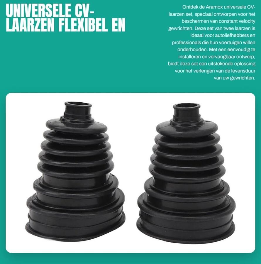 Dailygoods- CV-laarzen Set 2 Stuks Zeer Flexibel Bescherming Verlenging Levensduur Eenvoudig te Installeren Intrekbaar Ontwerp Aandrijfhoezen