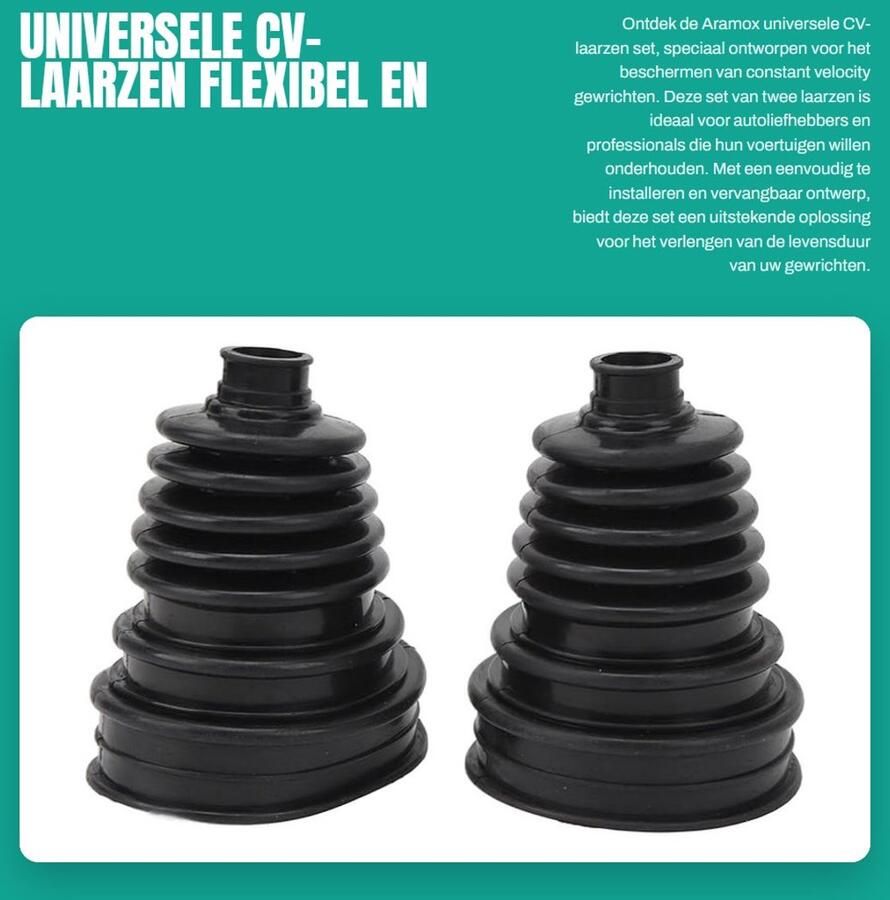 Dailygoods- CV-laarzen Set 2 Stuks Zeer Flexibel Bescherming Verlenging Levensduur Eenvoudig te Installeren Intrekbaar Ontwerp Aandrijfhoezen