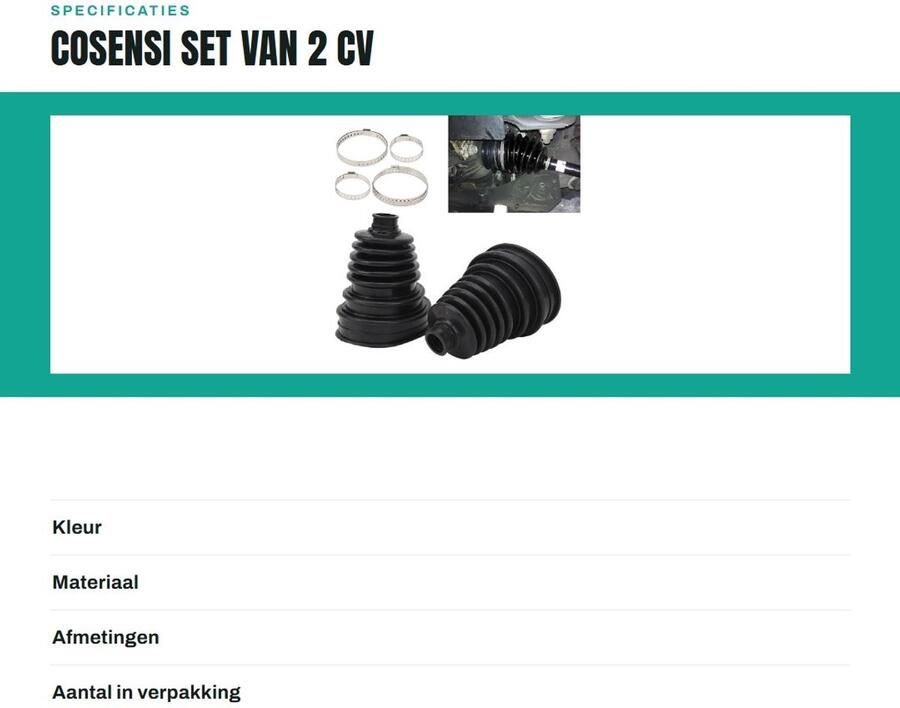 Dailygoods- CV-laarzen set van 2 universele constante snelheid roestvrijstalen klemmen silicone flexibele stofafdekkingen hoge temperatuurbestendigheid Aandrijfhoezen