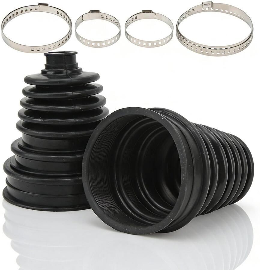 Dailygoods- CV-laarzen set van 2 universele constante snelheid roestvrijstalen klemmen silicone flexibele stofafdekkingen hoge temperatuurbestendigheid Aandrijfhoezen