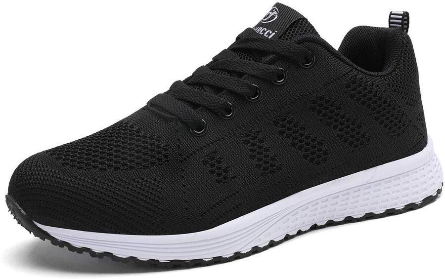 Dailygoods Dames Ademend Wandelschoenen Lichtgewicht Lace-up Sneakers voor Sportieve Activiteiten