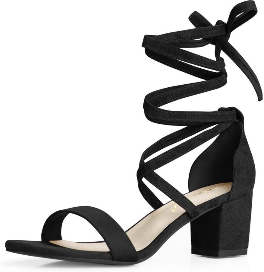 Dailygoods Dames Chunky Hak Sandalen Zwart