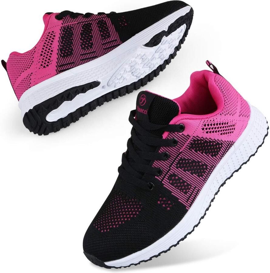 Dailygoods Dames Fitness Hardloopschoenen Ademend Sport Sneakers 1g Rood