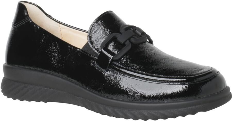 Dailygoods Dames Heike Instapschoenen Donkergrijs Metallic Leer