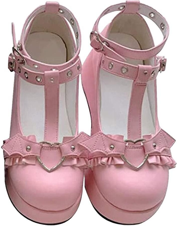 Dailygoods Dames Platform Mary Jane Schoenen Chunky Sole Gothic Lolita