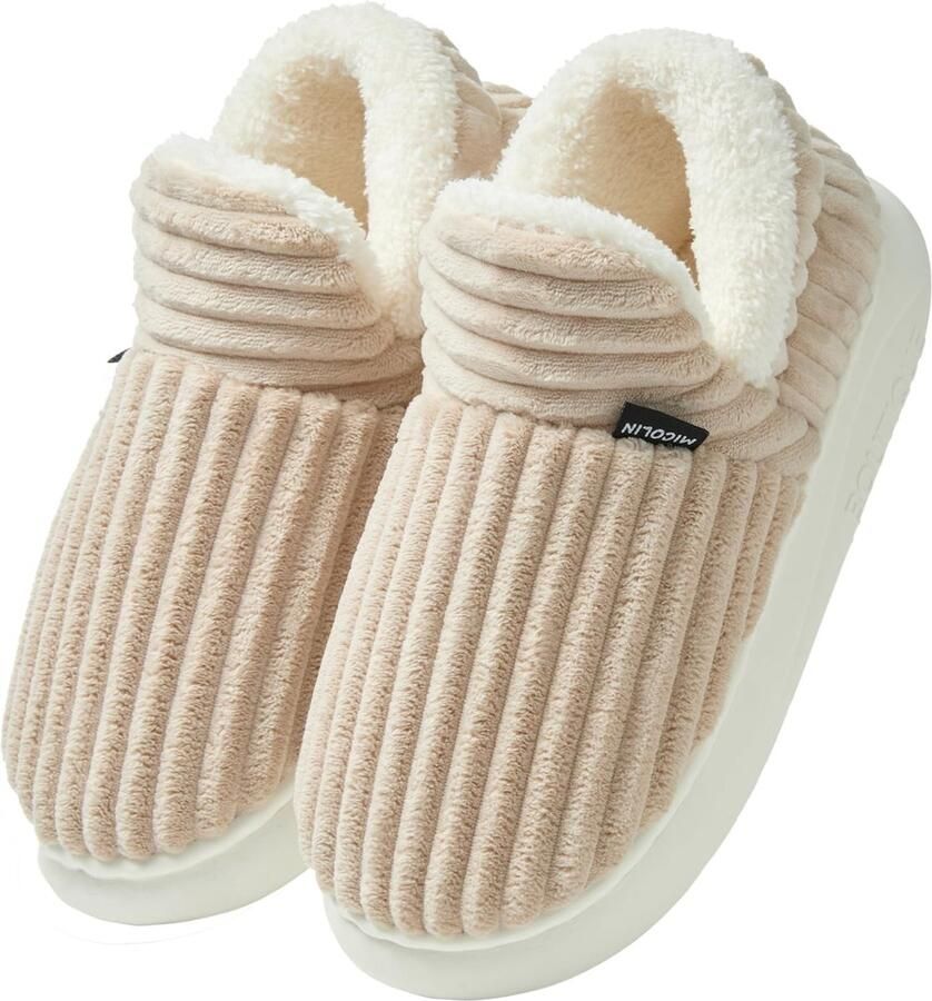 Dailygoods Dames Slippers Sloffen Warm en Zacht voor Binnen en Buiten