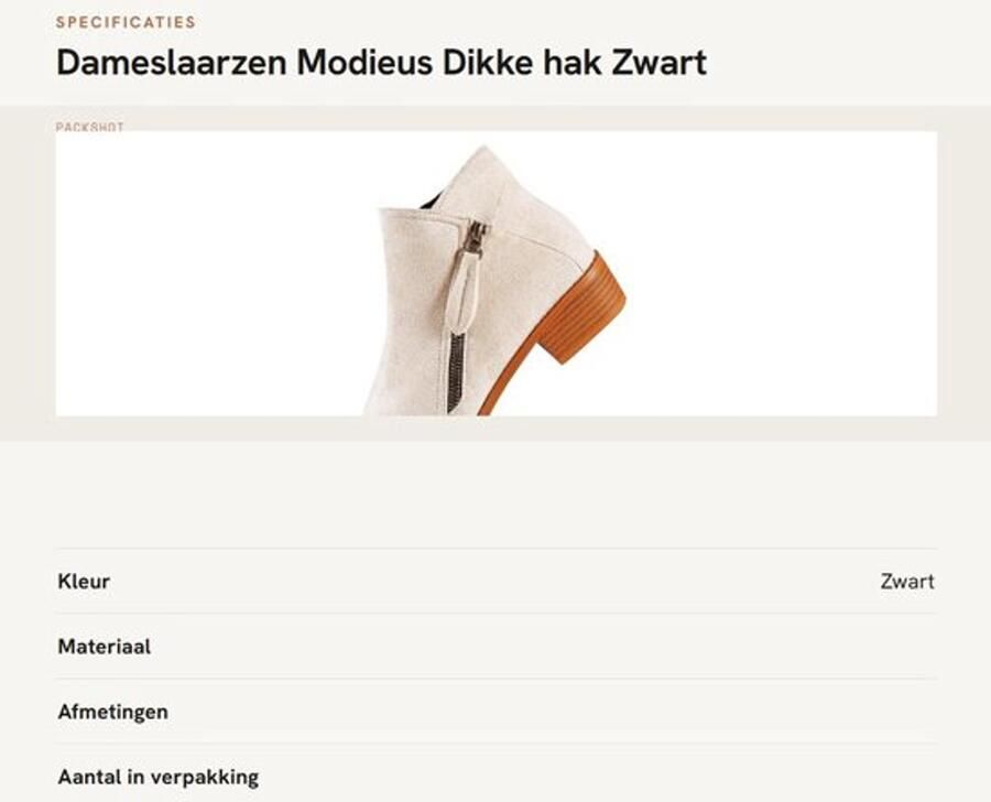 Dailygoods- Dameslaarzen modieus Combat Enkellaarzen Dikke Hak
