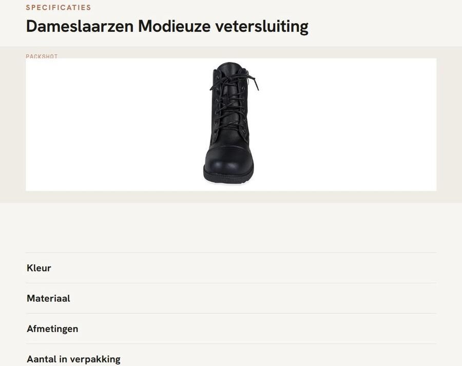 Dailygoods- Dameslaarzen modieuze vetersluiting Gevechtsenkellaars Korte Laarzen Dikke Hak Kunstleer Warme gewatteerde kraag Enkellaarsjes - Foto 2