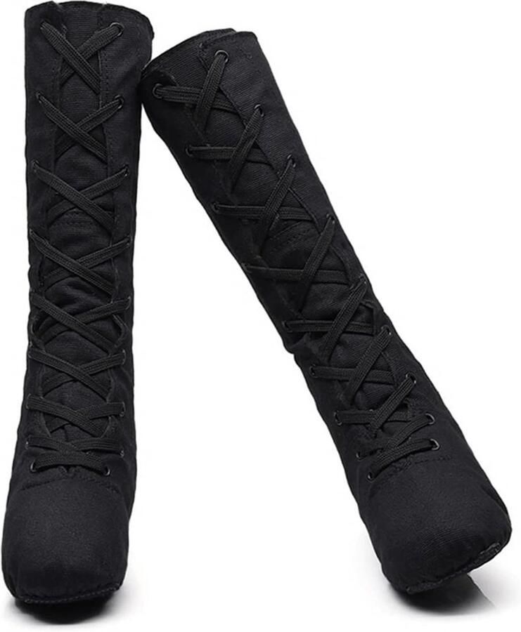 Dailygoods- Dansschoenen Dames Antislip Split Zool Canvas Ademend Ondersteuning en Flexibiliteit