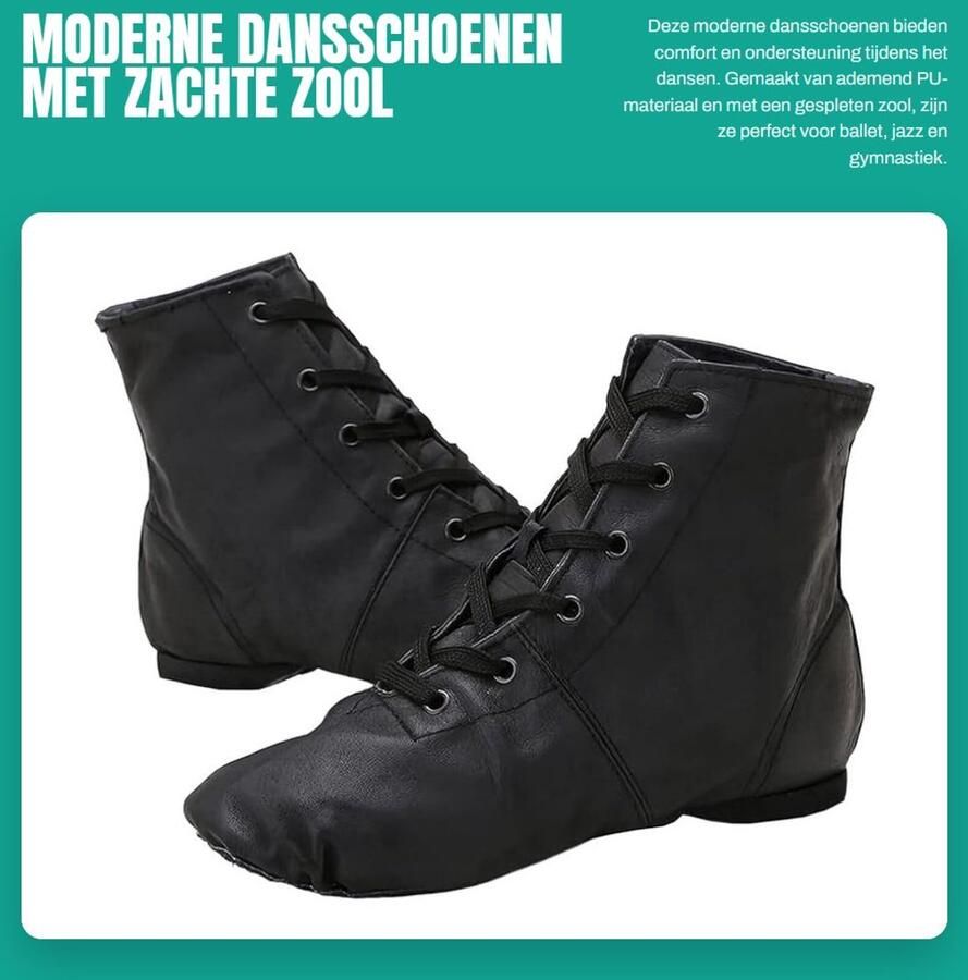 Dailygoods- Dansschoenen Zachte Zool Antislip Verstelbaar Ballet Dans Gymnastiek Yoga Comfortabel PU Materiaal Balletschoenen