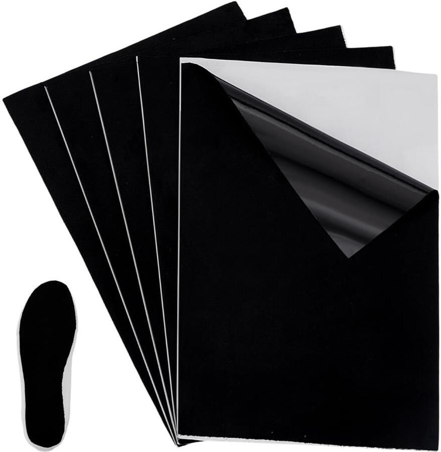 Dailygoods- Danszolen 5 Stuks Zelfklevende Suède Vellen 20 x Antislip Houder Schoenclips Decoratieve Schoenenkettingen Hoogwaardig Materiaal Schoenpads