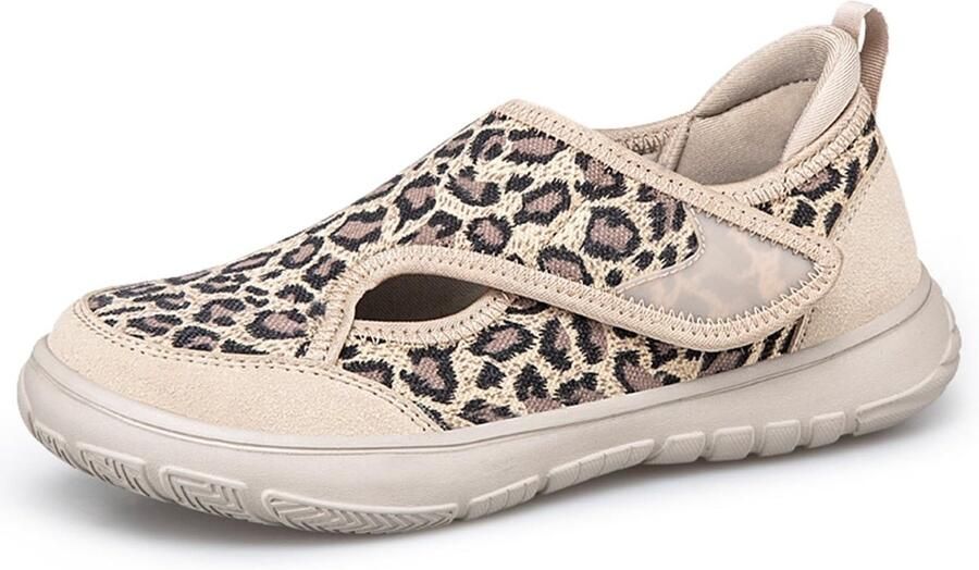 Dailygoods Diabetesschoenen voor en Extra Brede Pantoffels met Klittenbandsluiting