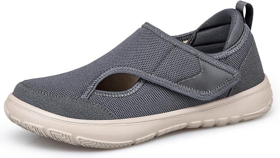 Dailygoods Diabetesschoenen voor en Extra Brede Pantoffels met Klittenbandsluiting