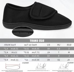 Dailygoods- Verstelbare diabetische schoenen Orthopedische schoenen om te wandelen Extra brede pasvorm Schoenen voor oedeem en gezwollen voeten Voor plantaire fasciitis Duurzaam polyester Comfortabele schoenen