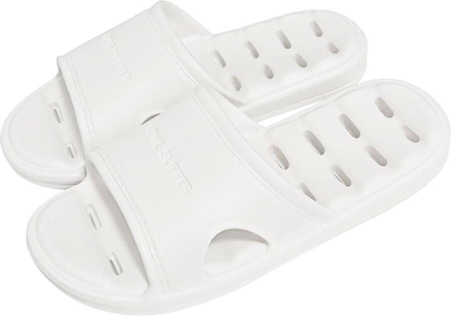 Dailygoods Doucheschoenen voor en Zachte gewatteerde anti-slip slippers voor thuis en zwembad