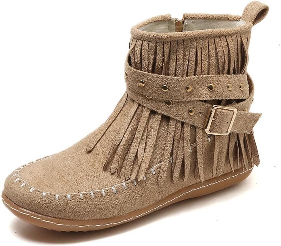 Dailygoods- Enkellaarzen met rits Damesmode Casual elegant Lage hak Imitatiesuède Zwarte Bruine Beeige kleur Laarzen