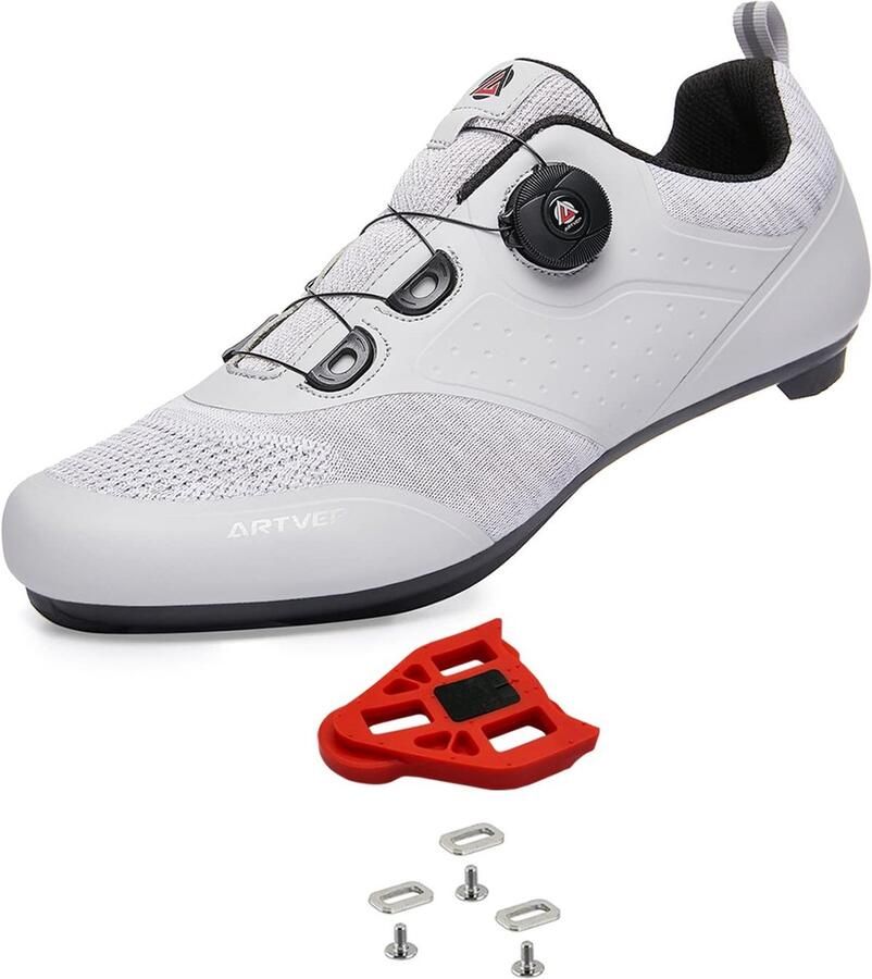 Dailygoods- Fietsschoenen Heren Compatibel met Peloton Look Delta Robuuste Boog Krachtoverbrenging Trapfrequentie Verhogend Ideaal voor Indoor Outdoor Fietsen Fietschoenen