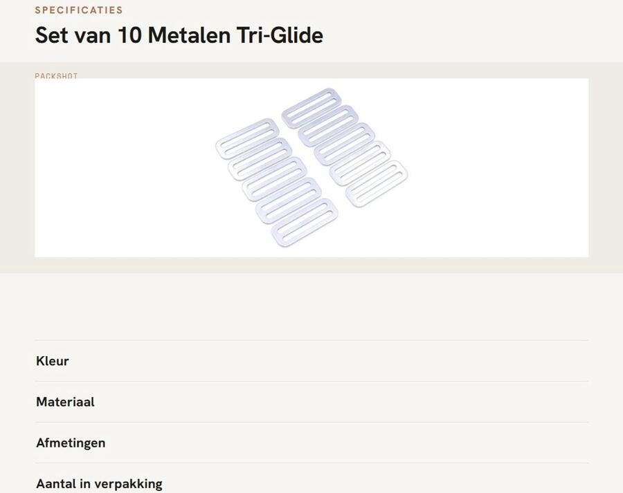 Dailygoods- Gespen Set van 10 Stuks Metalen Tri-Glide Slides 50mm Vierkante Ring Riemgespen DIY Accessoires Duurzaam en Stevig Riemgesp