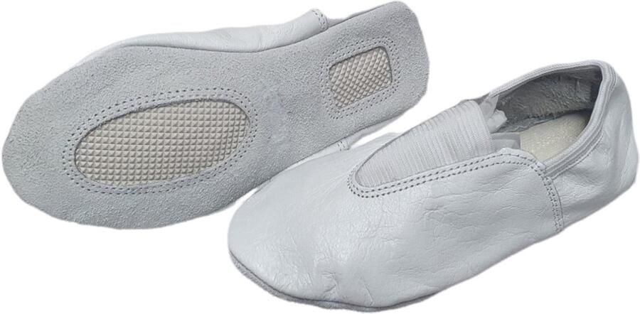 Dailygoods Gymnastiek- en Dansschoenen Zachte Leer voor Vrouwen Meisjes en Kinderen in Wit