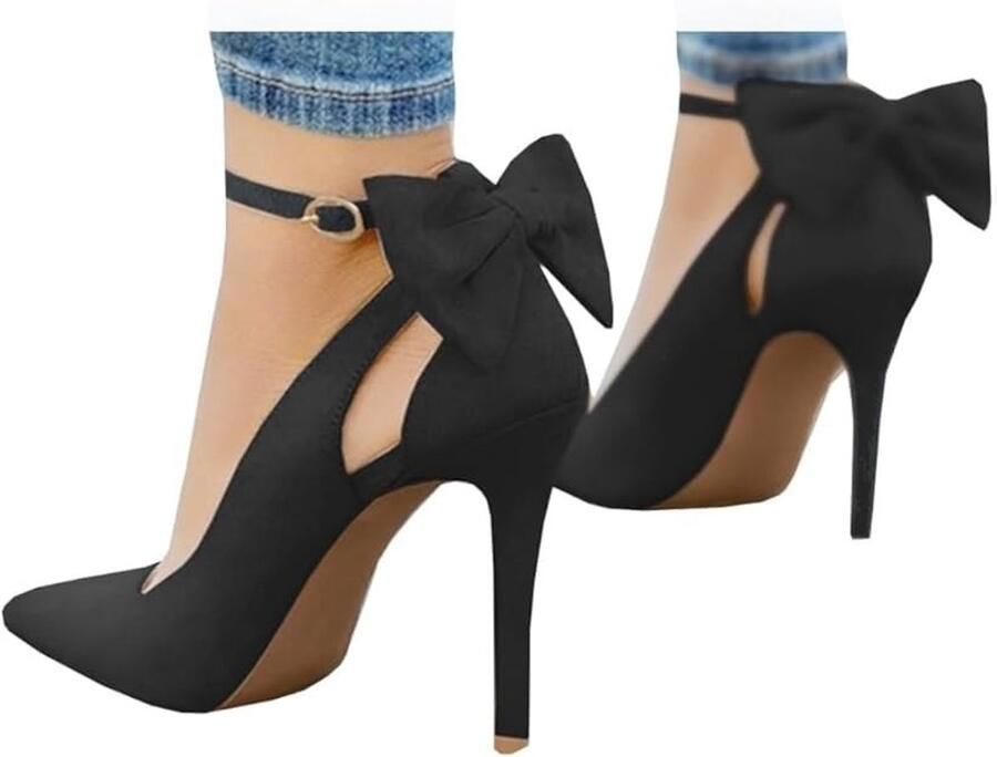 Dailygoods- Hoge Hakken Dames Dunne Hak Pumps Sandalen Instappers Modieuze Schoenen Elegante Texturen