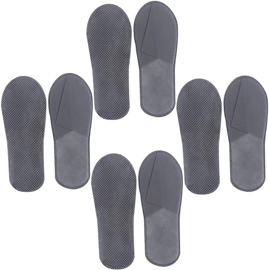 Dailygoods- Hotel Slippers Luxe Wegwerp Slippers Badstof Slippers Set van 4 Universele Lichtgewicht en Comfortabel Wegwerpslippers