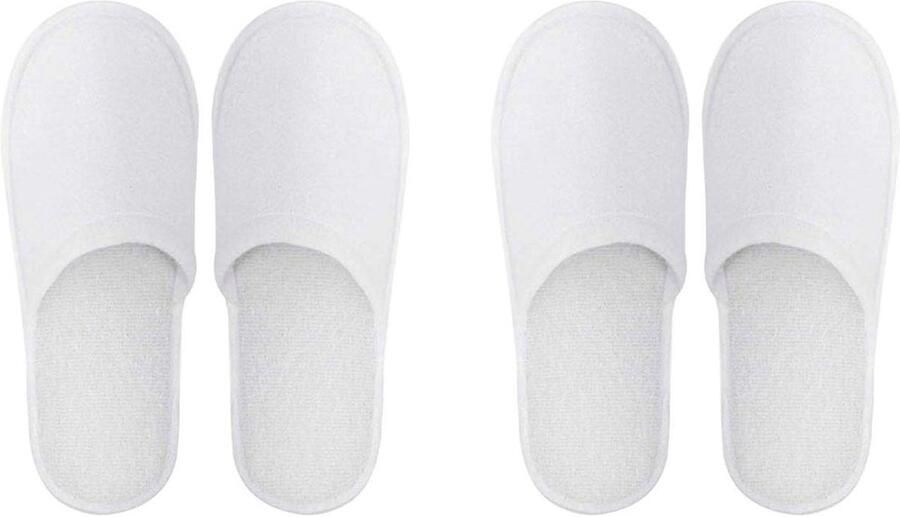 Dailygoods- Hotel Slippers Wegwerp Slippers Badstof Slippers Set van 2 Paar Universele Maat Geschikt voor Bruiloften Wegwerpslippers