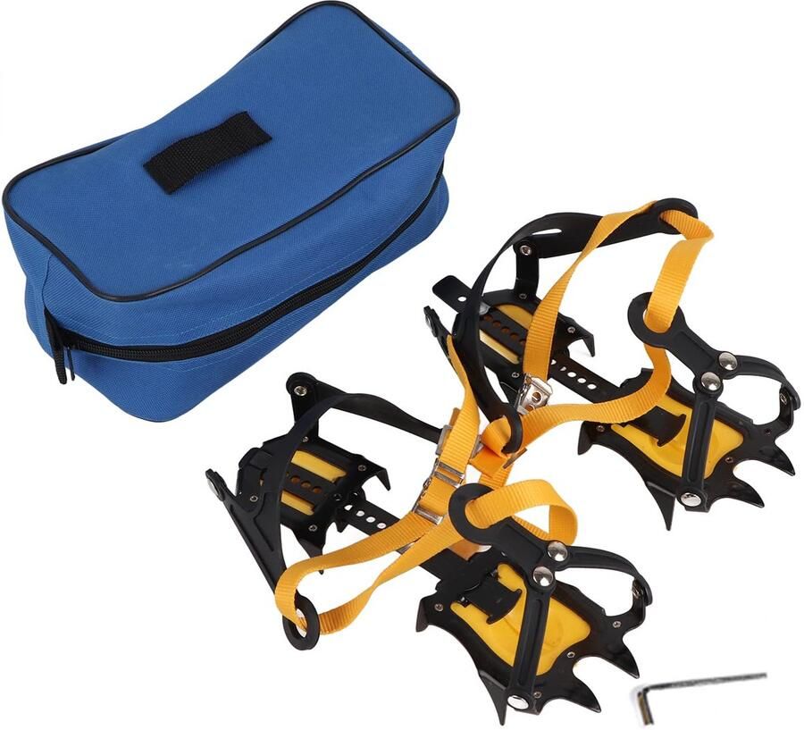 Dailygoods IJsstijgijzers met 10 Tanden Antislip Spikes voor Wandelschoenen