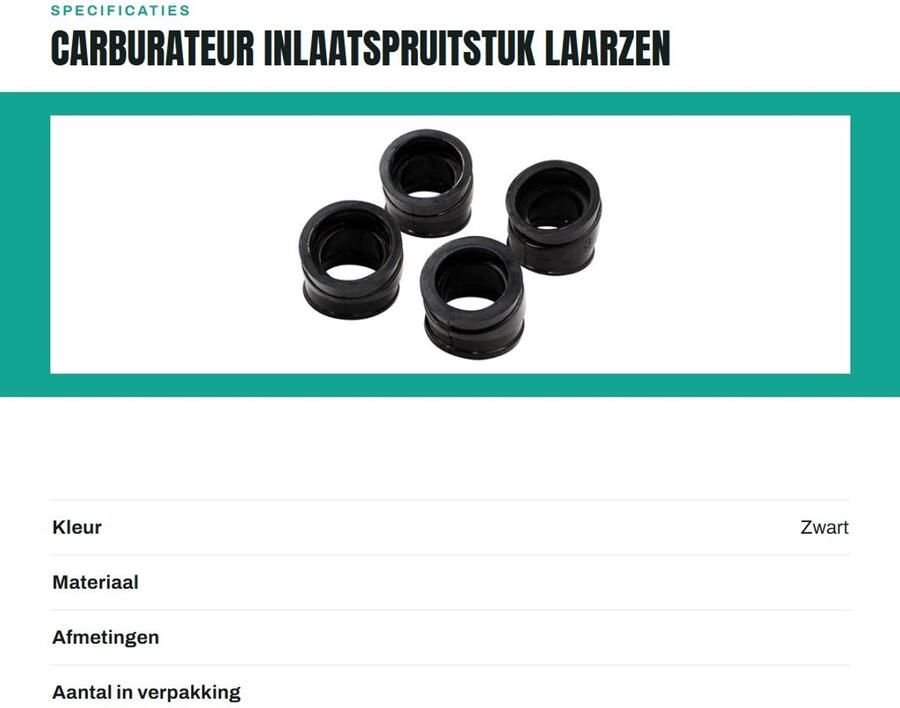 Dailygoods- Inlaatspruitst x Set Carburateur Laarzen Geschikt voor H-onda CB750L F K SC Onderdeelnummer 16211-425-000 16212-425-000 16213-425-000 Verbindt carburateur en motor