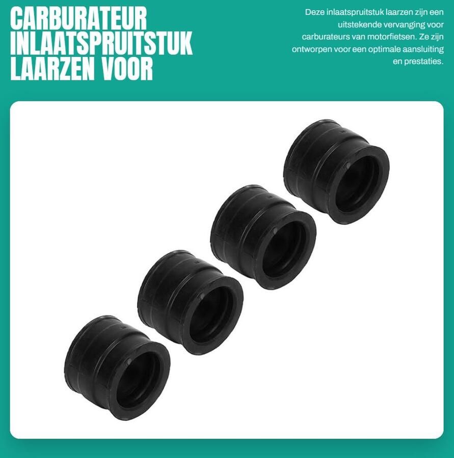 Dailygoods- Inlaatspruitstuk Adapter Krasbestendig Oliebestendig 35 mm 37 mm Hoogwaardige Rubber Betere Afdichtingsprestaties Carburateur