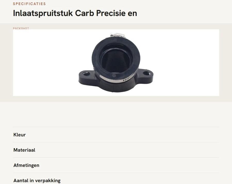 Dailygoods- Inlaatspruitstuk Carburateur Vervangt Polaris 3086885 3086420 3087050 Inlaatdiameter 37 mm Geschikt voor 325 330cc Nieuwe directe vervanging Voorkomt motor schade