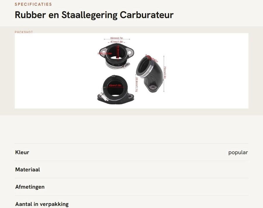 Dailygoods- Inlaatspruitstuk Vervanging voor Polaris Sportsman 500 HO 2001-2013 Carburateur Rubber Staallegering OEM 3085809 Montage Schokbestendig