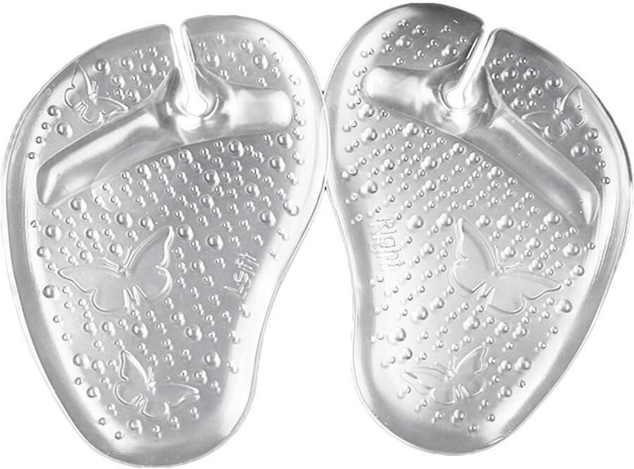 Dailygoods- Inlegzolen Antislip Gelinzetstukken Teenslippers Teenbescherming Schokabsorberend Transparant 10 x 7 x Gelkussens